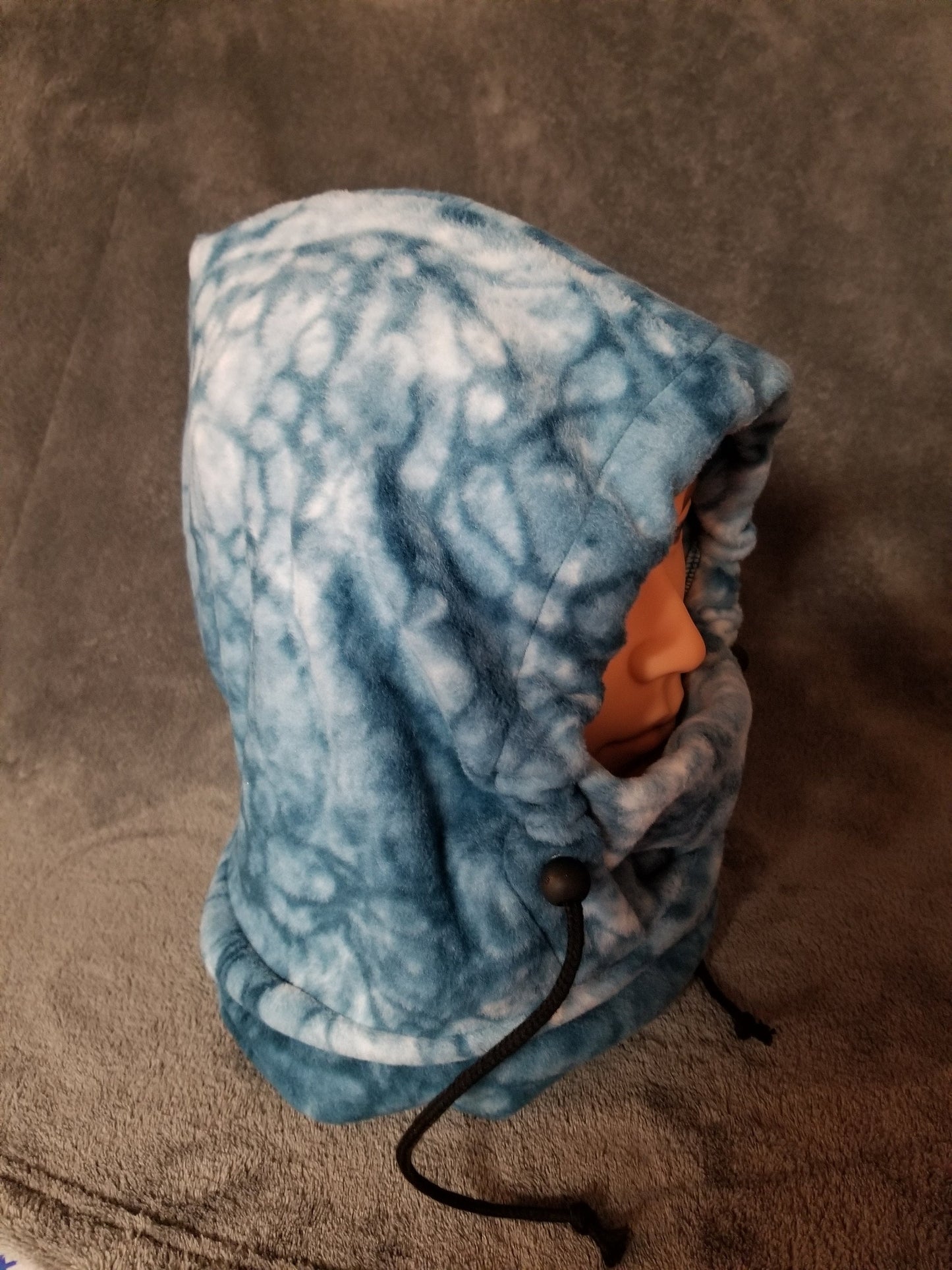 Teal Marble Anti Pill Fleece Ski Helmet Cover