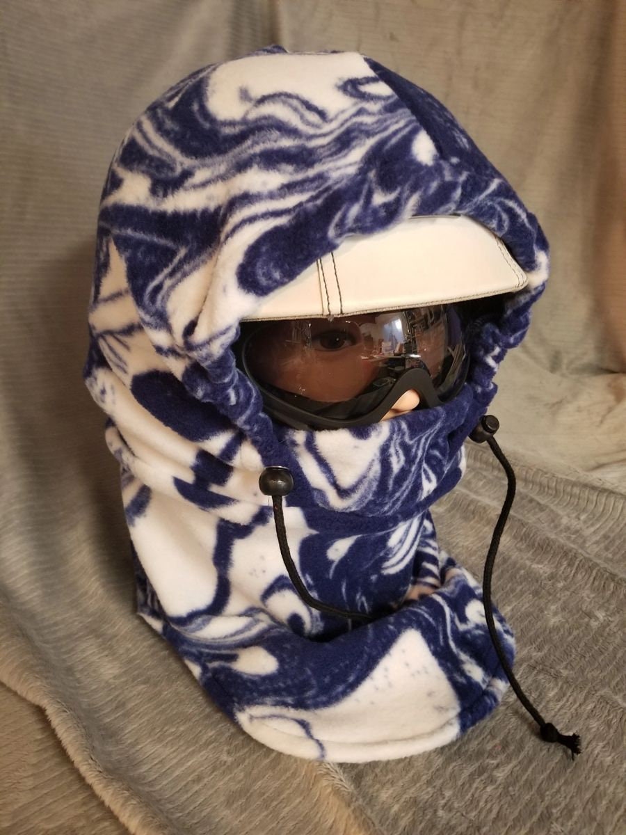 Blue Marble Extra Large Anti Pill Plush Fleece Ski Helmet Cover