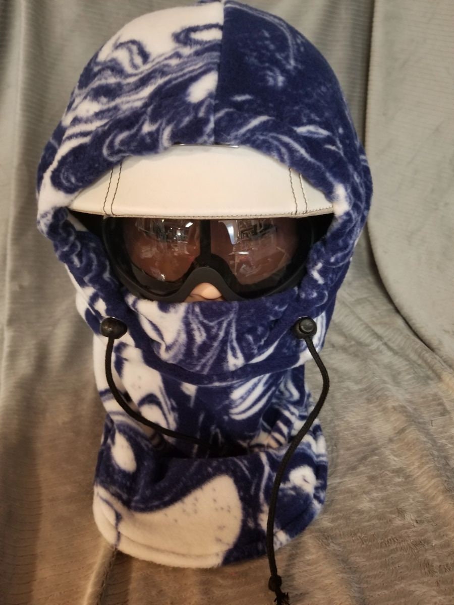Blue Marble Extra Large Anti Pill Plush Fleece Ski Helmet Cover
