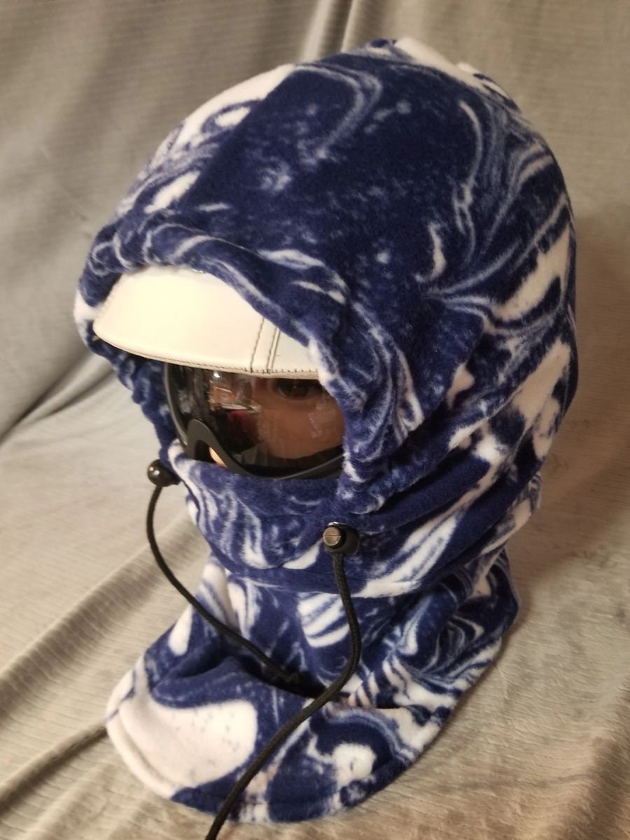 Blue Marble Extra Large Anti Pill Plush Fleece Ski Helmet Cover
