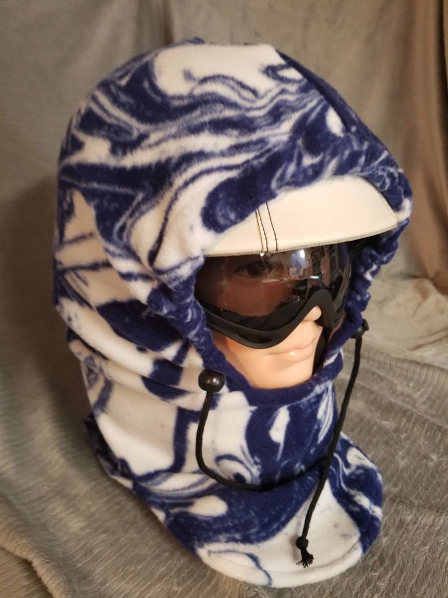 Blue Marble Extra Large Anti Pill Plush Fleece Ski Helmet Cover