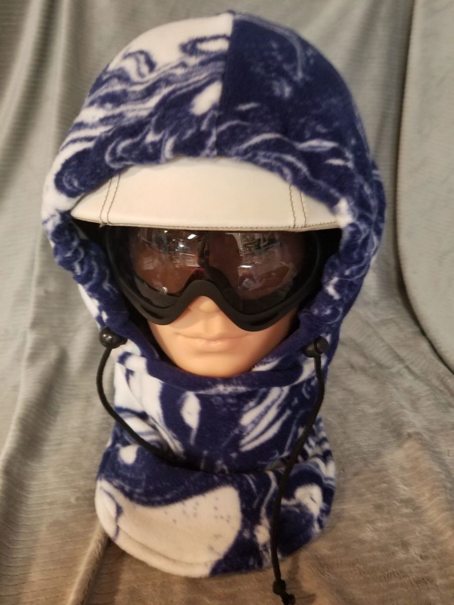Blue Marble Extra Large Anti Pill Plush Fleece Ski Helmet Cover