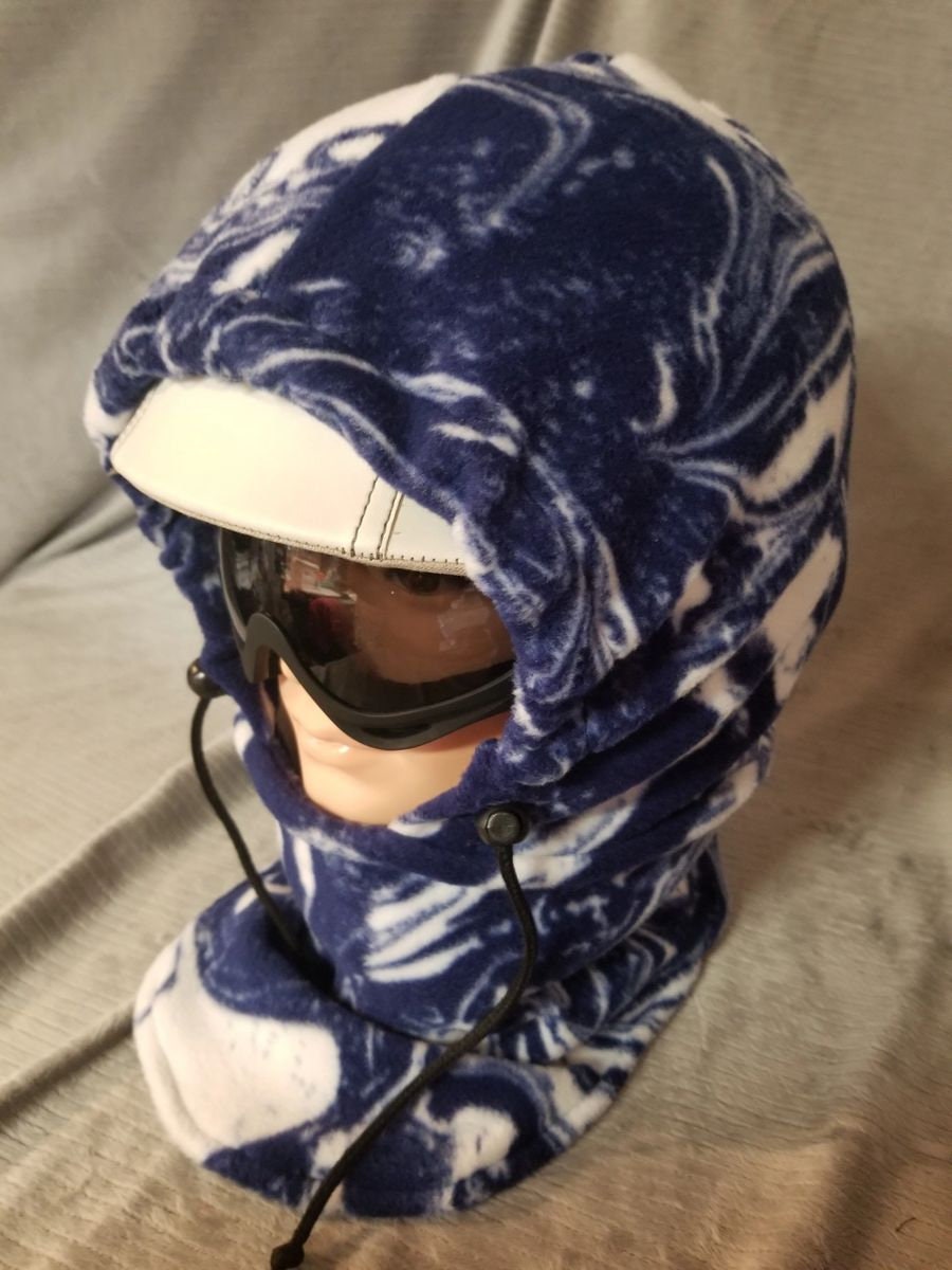 Blue Marble Extra Large Anti Pill Plush Fleece Ski Helmet Cover