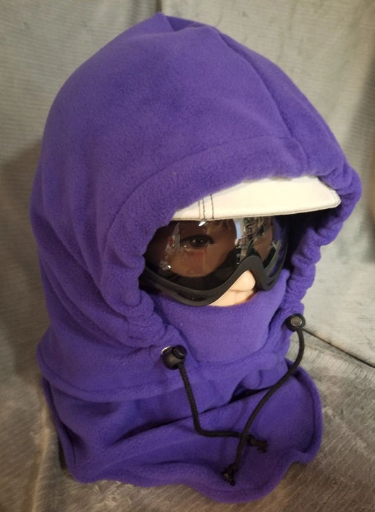 Purple Extra Large Fleece Ski Helmet Cover