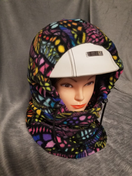 Zentangle Rainbow Print Anti Pill Fleece Large Ski Helmet Cover