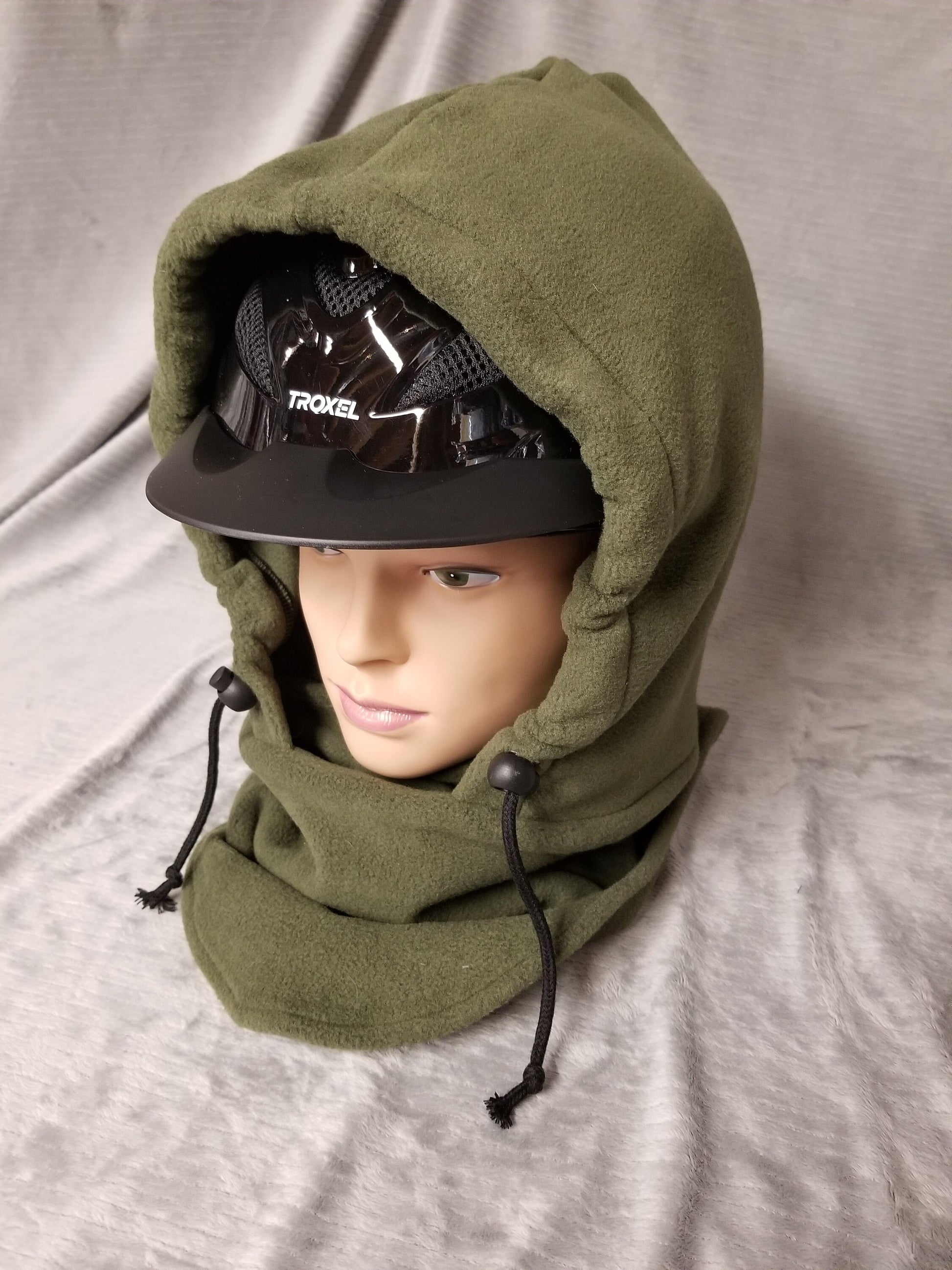 Rifle Green Large Anti Pill Plush Fleece Ski Helmet Cover