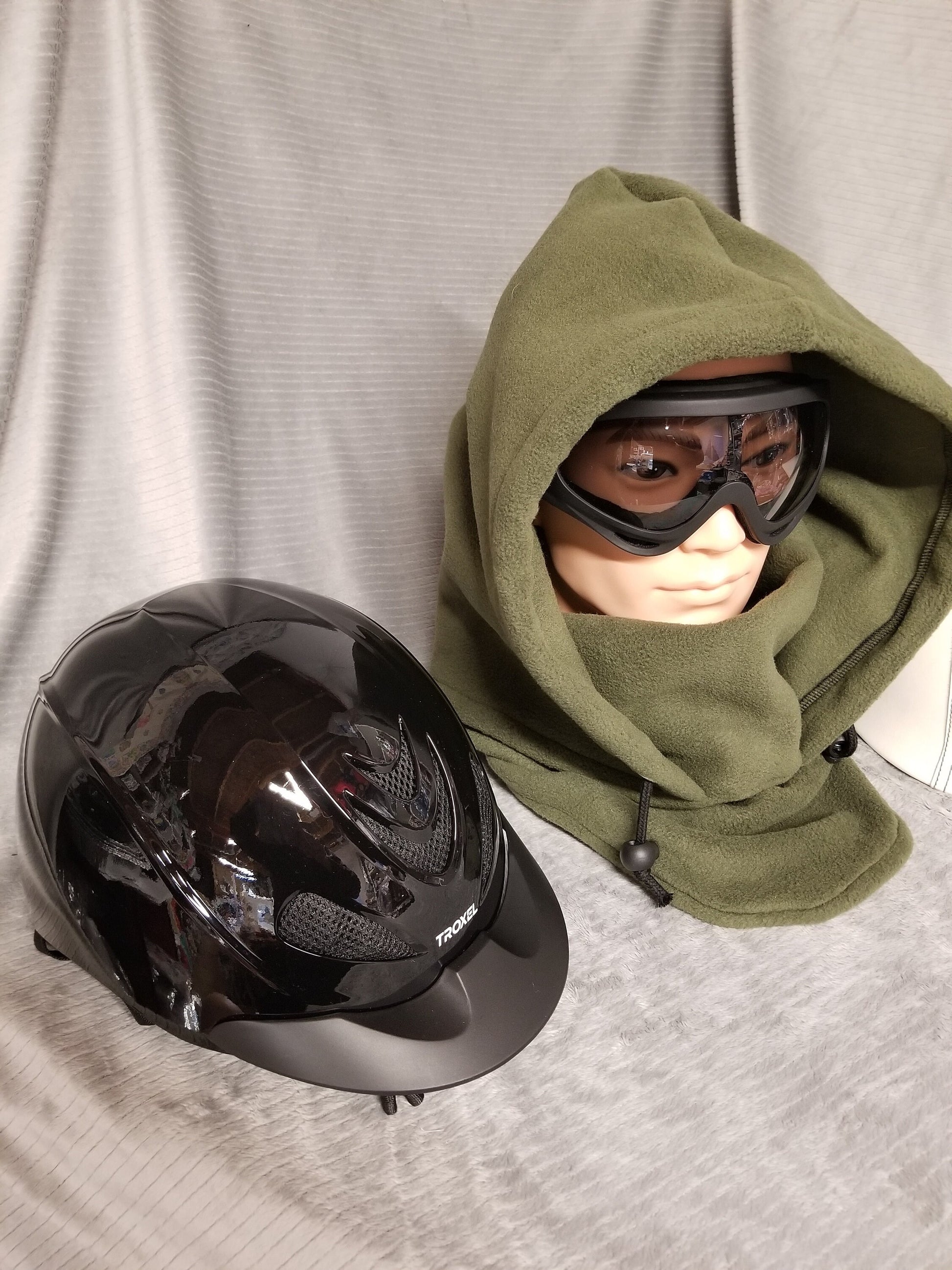 Rifle Green Extra Large Anti Pill Plush Fleece Ski Helmet Cover