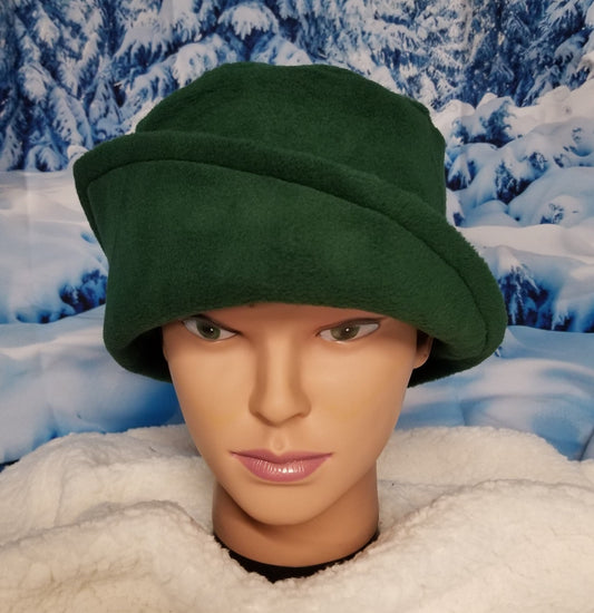 Green Fleece Winter Flapper Hat