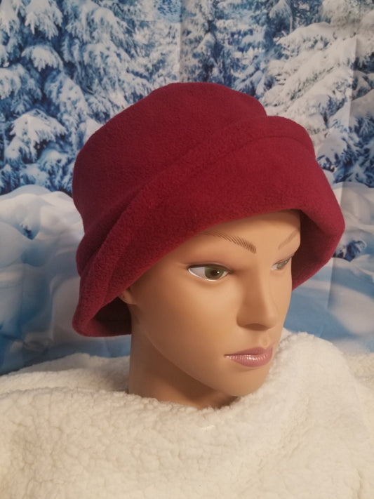 Berry Anti Pill Fleece Winter Flapper Hat