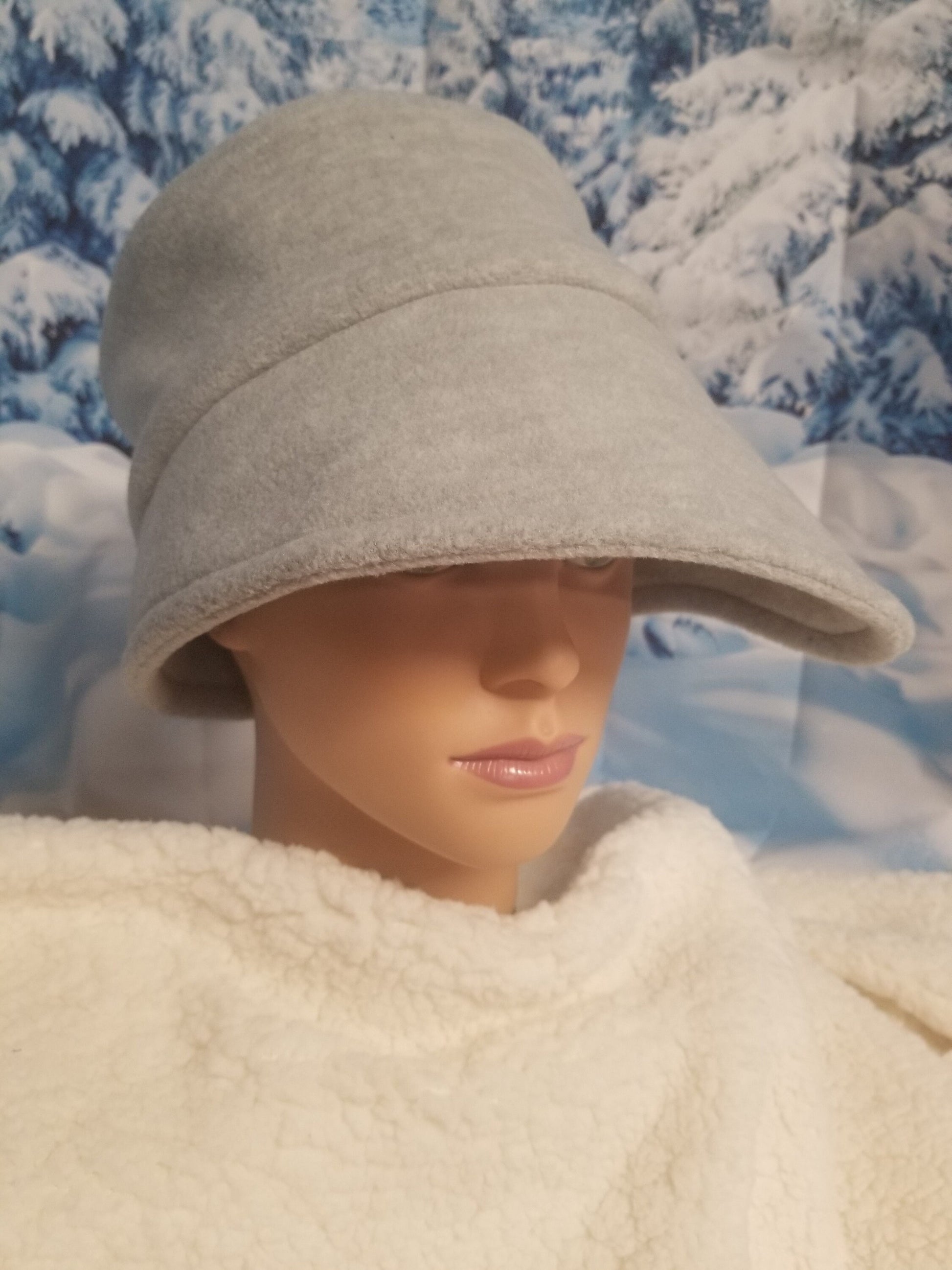 Gray Anti Pill Fleece Winter Flapper Hat