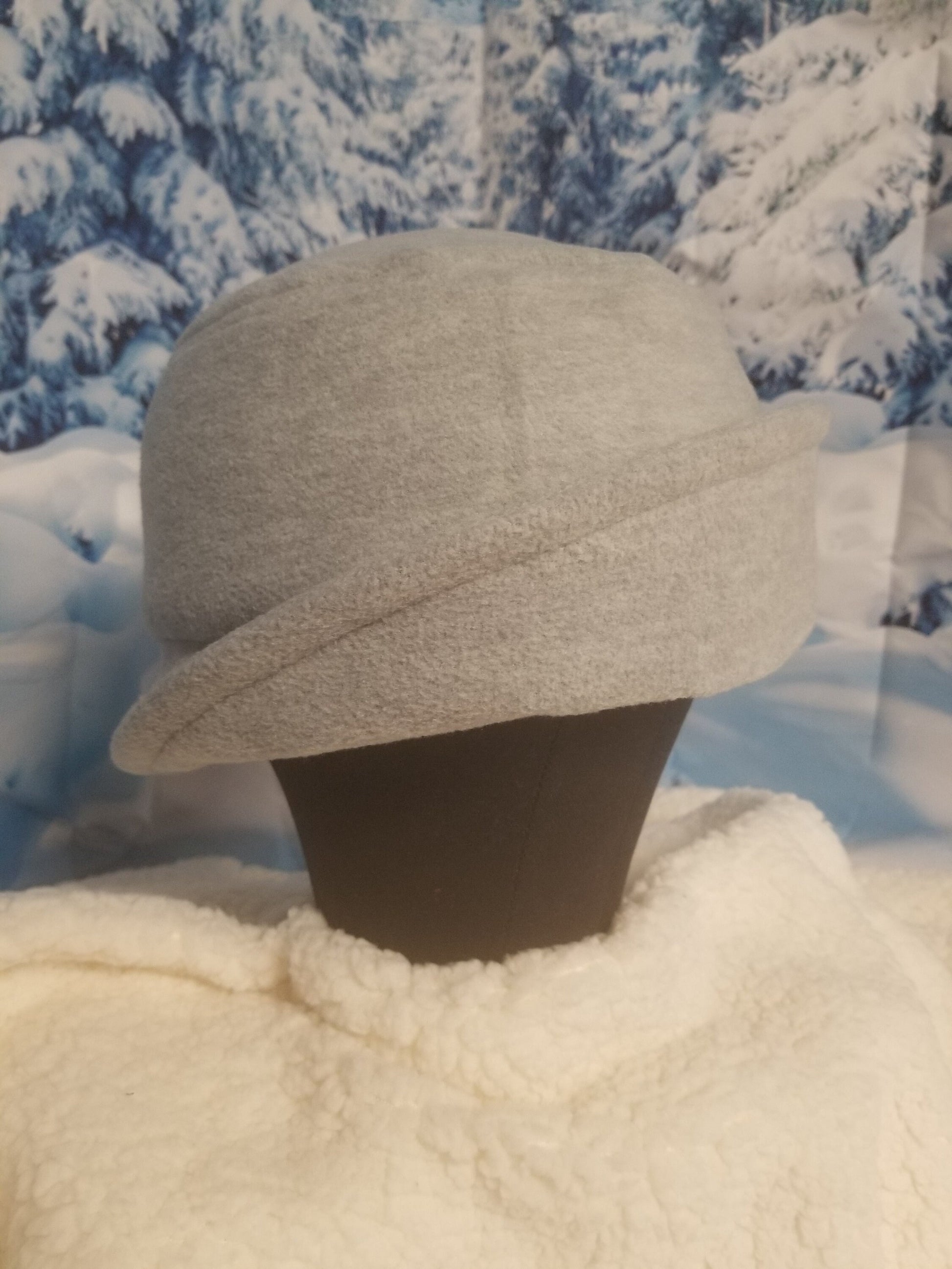 Gray Anti Pill Fleece Winter Flapper Hat