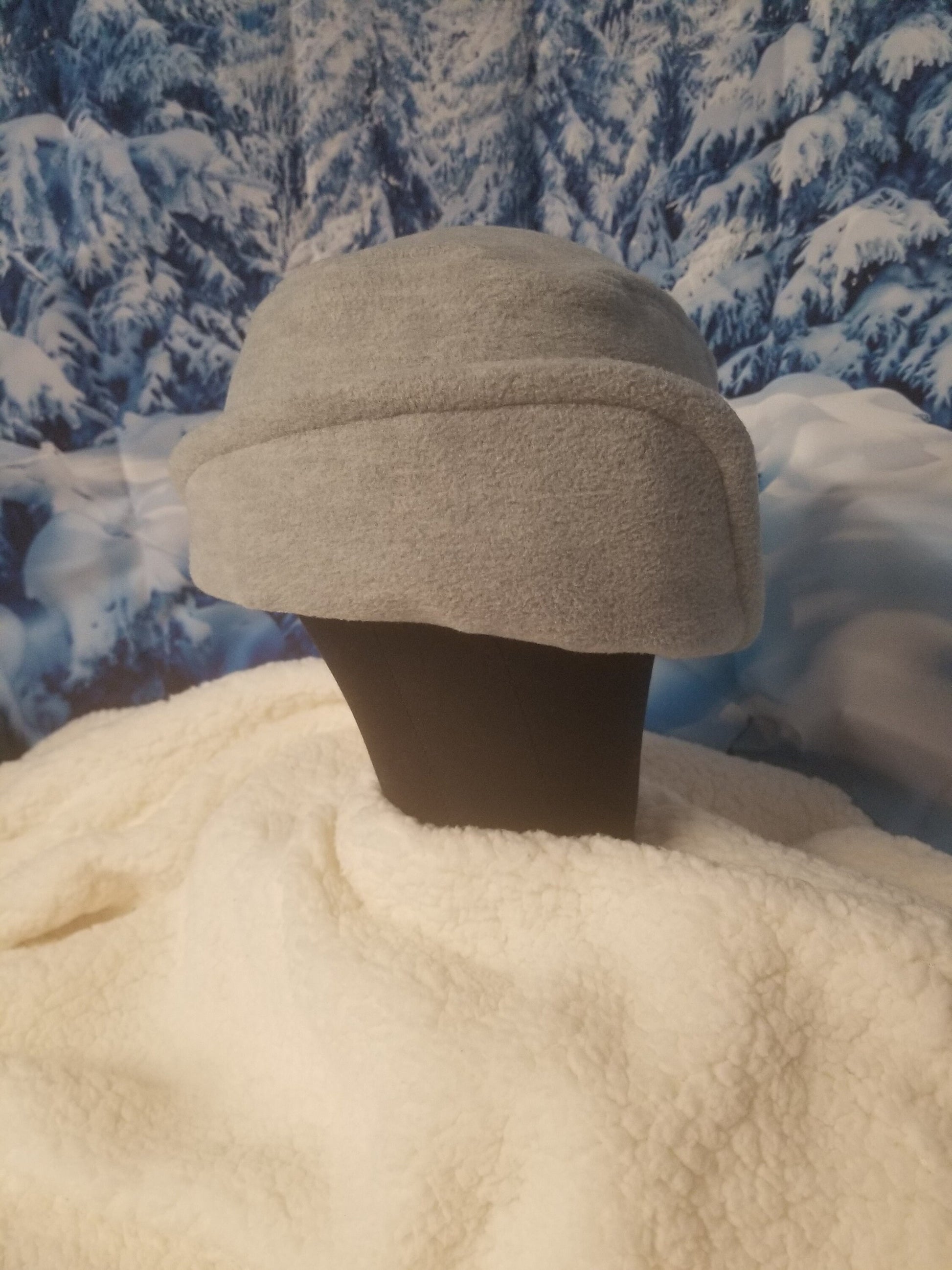 Gray Anti Pill Fleece Winter Flapper Hat