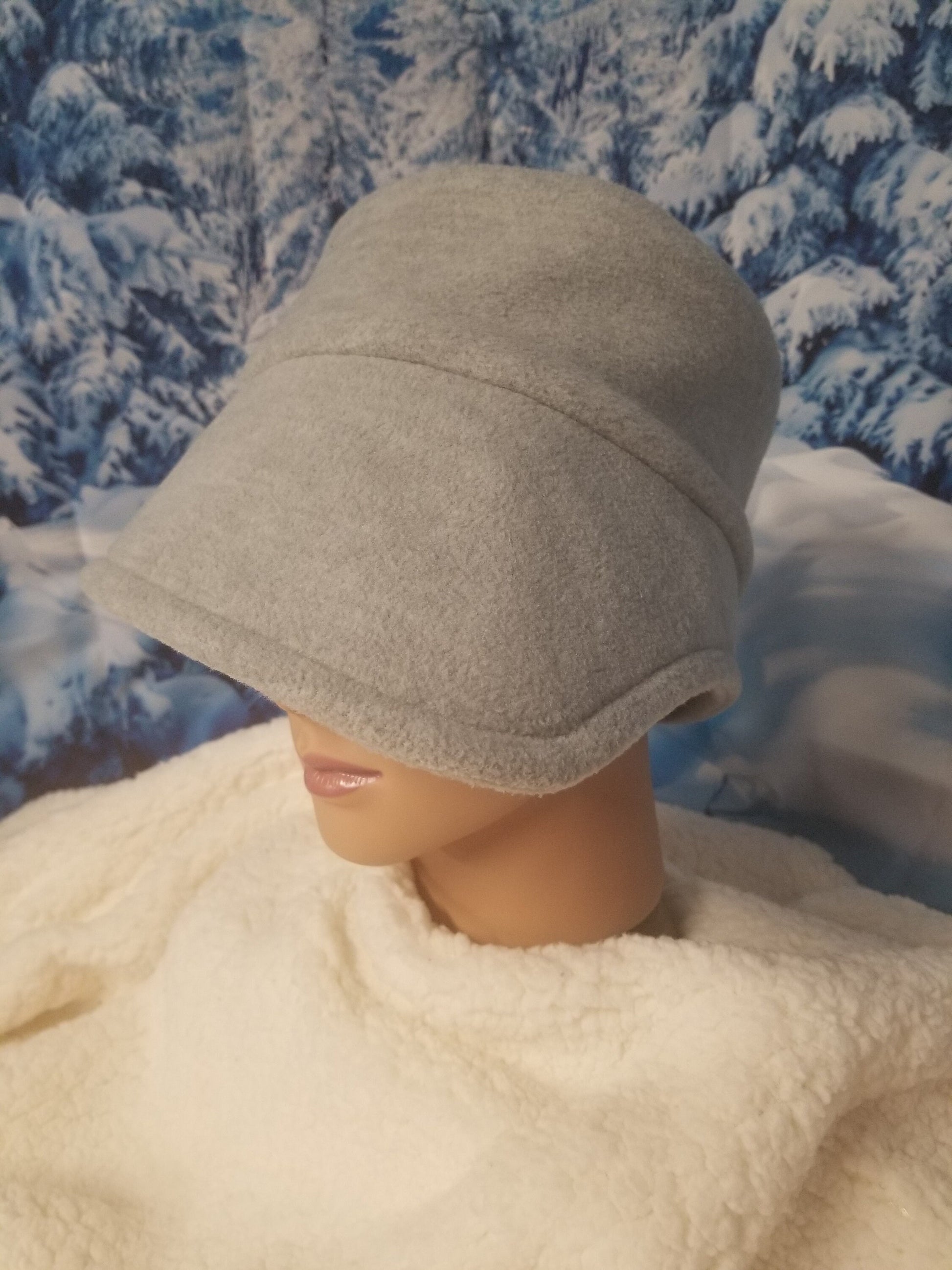 Gray Anti Pill Fleece Winter Flapper Hat