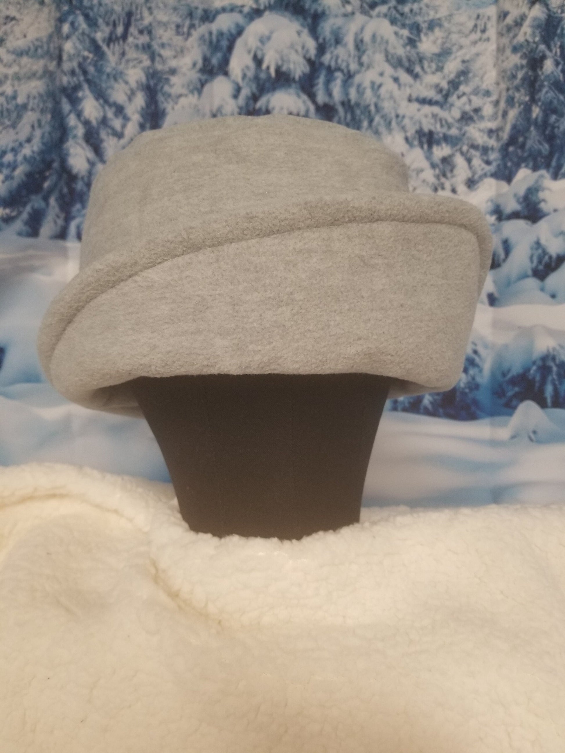 Gray Anti Pill Fleece Winter Flapper Hat
