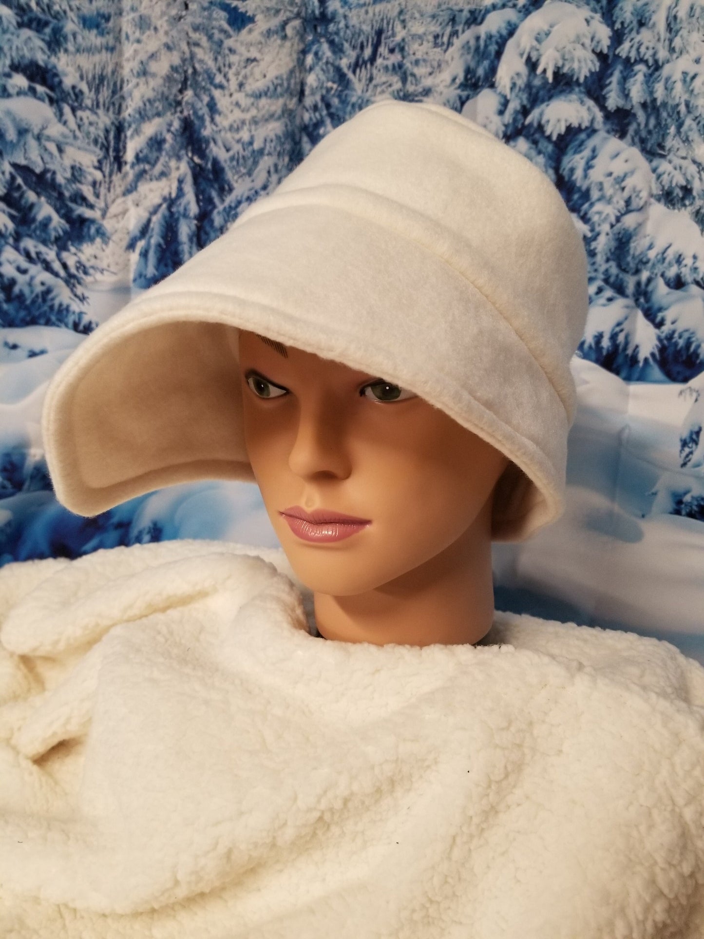 Cream Fleece Winter Flapper Hat