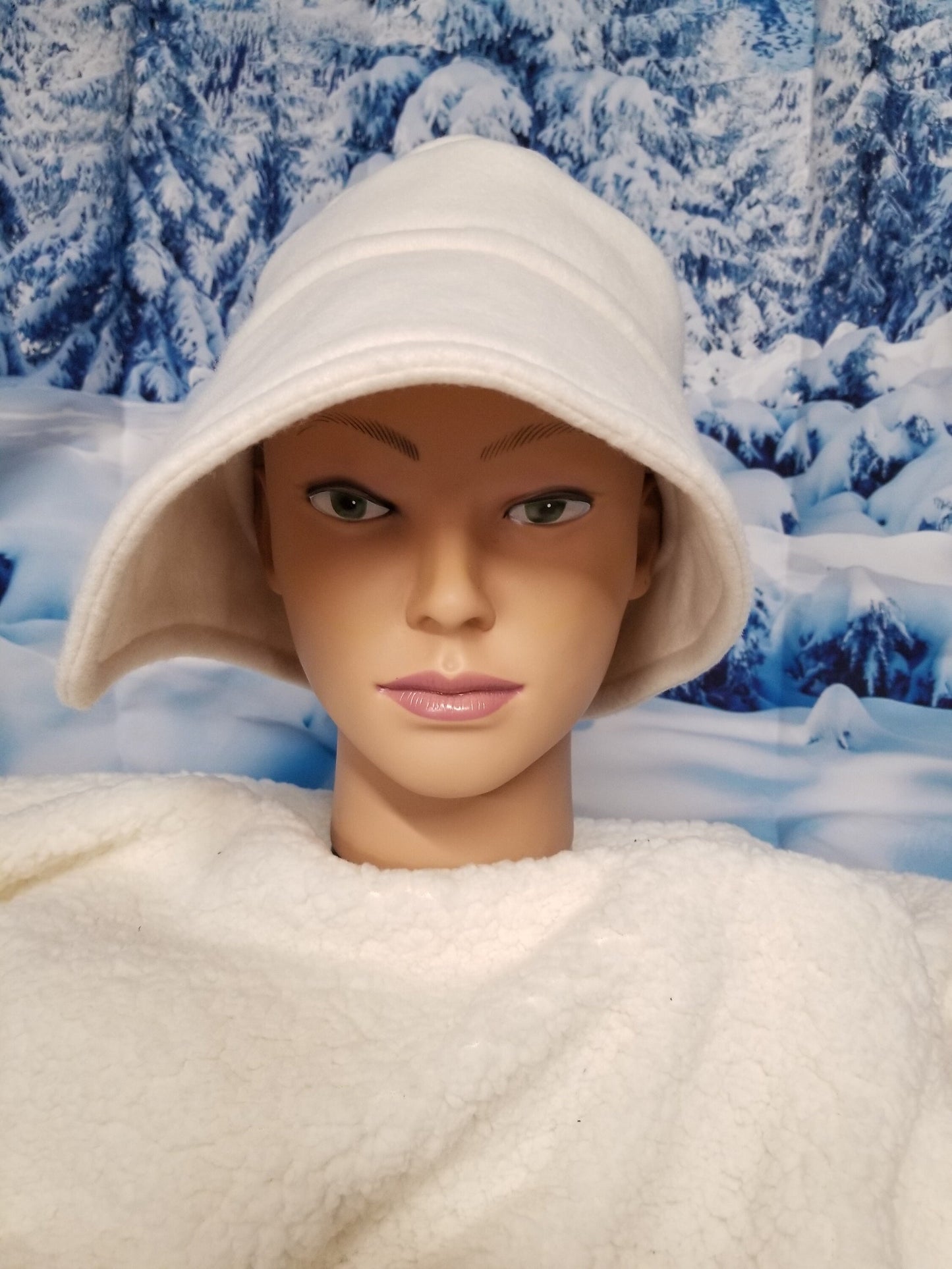Cream Fleece Winter Flapper Hat