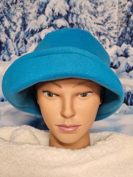 Turquoise Fleece Winter Flapper Hat