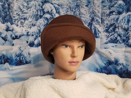 Brown Polar Fleece Winter Flapper Hat