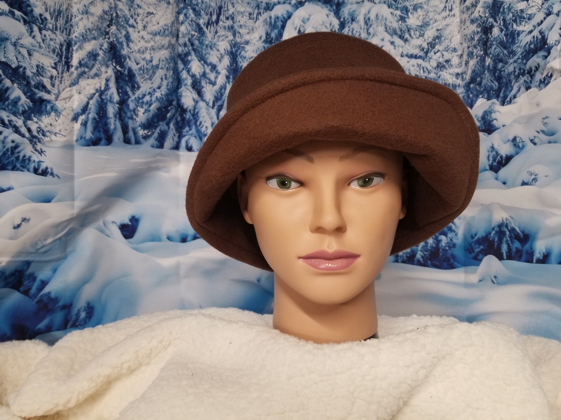 Brown Polar Fleece Winter Flapper Hat