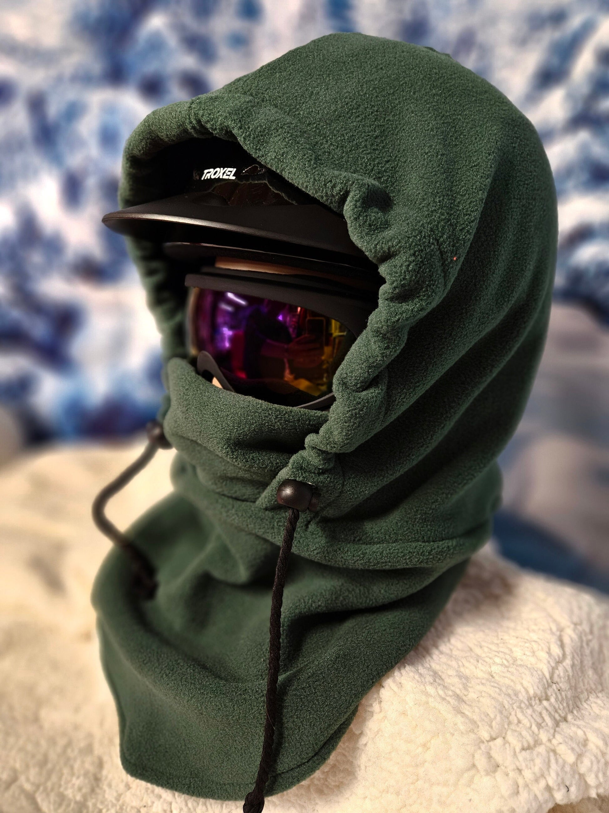 Pineneedle Green Large Anti Pill Ski Helmet Cover