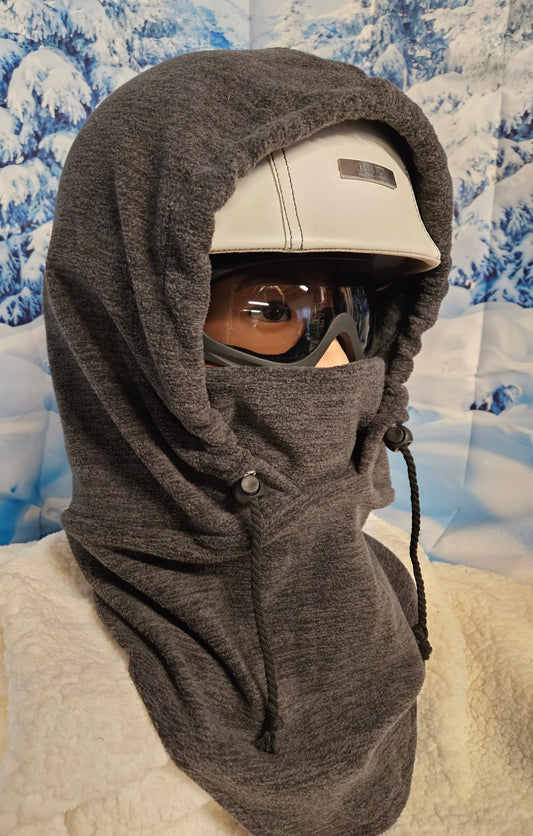 Dark Gray, Charcoal Gray Anti Pill Fleece Extra Large Ski Helmet Cover