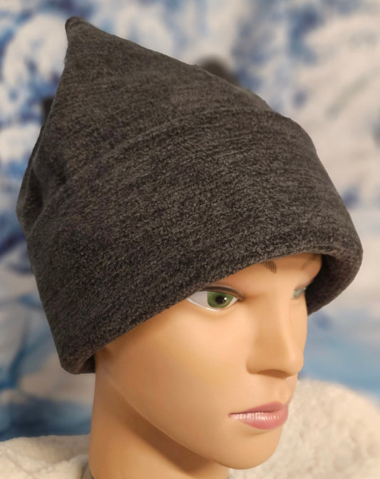 Gray 4 Point Fleece Winter Retro Hat