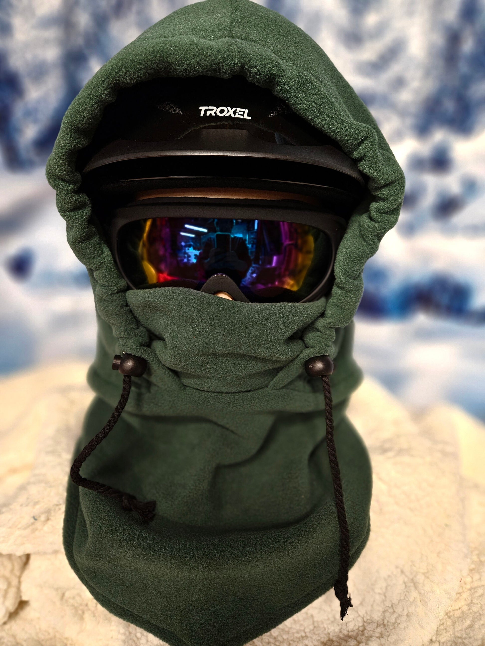 Pineneedle Green Large Anti Pill Ski Helmet Cover