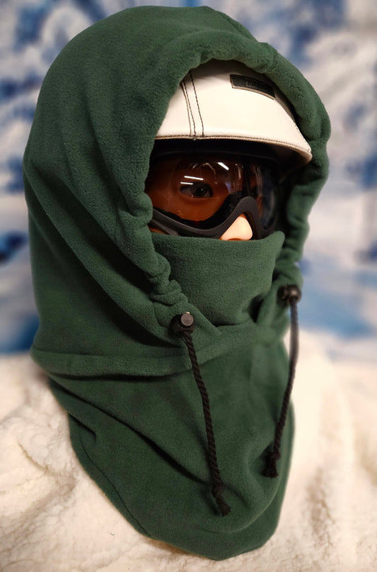 Pineneedle Green Extra Large Anti Pill Plush Fleece Ski Helmet Cover