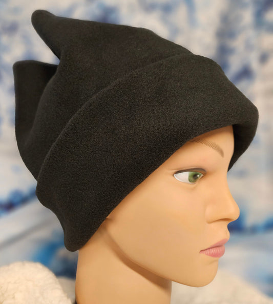Black 4 Point Fleece Winter Retro Hat