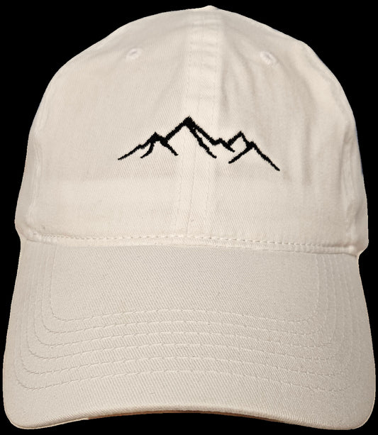 Embroidered Mountains Baseball Cap with Velcro Closure