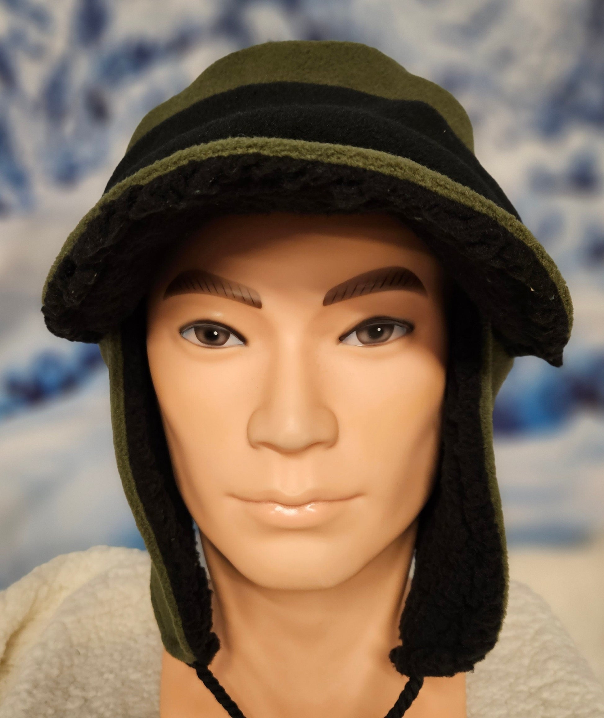 Rifle Green Anti Pill Fleece Aviator Hat with Visor