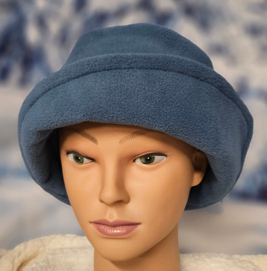 Light Blue Fleece Winter Flapper Hat