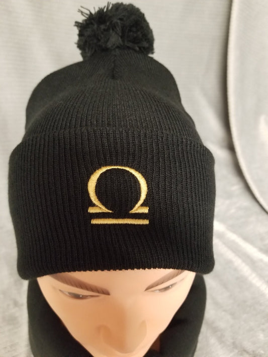 Libra Zodiac Symbol Embroidered Beanie, Horoscope Beanie, Astrology Beanie, Birthday Beanie