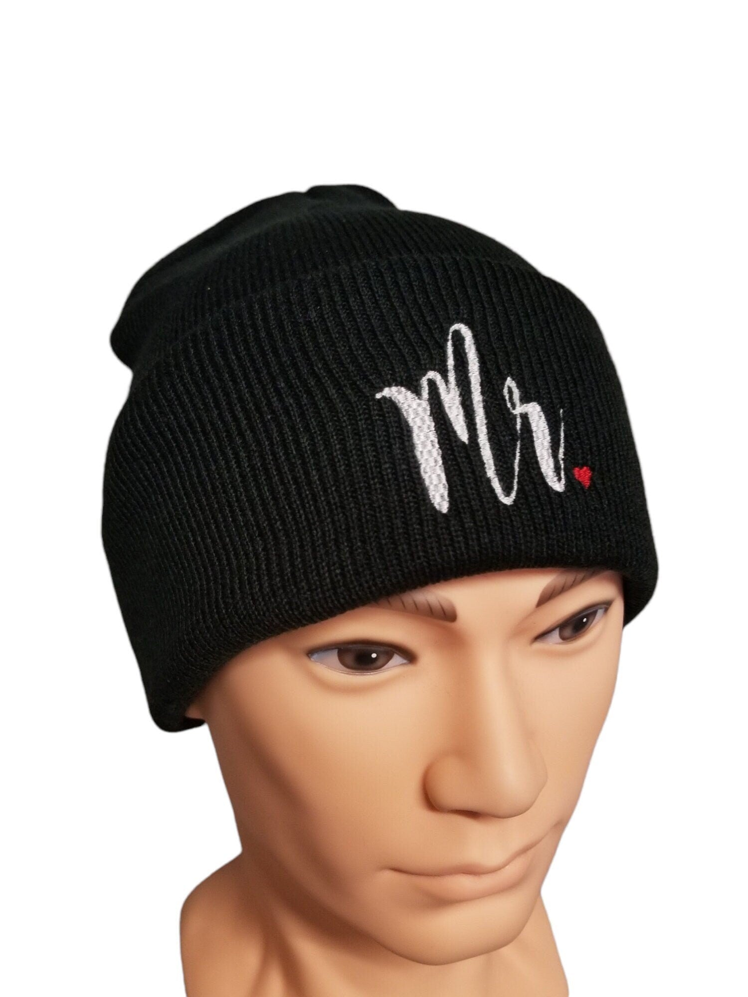 Couples Embroidered Beanie, Mr and Mrs Embroidered Beanie, Wedding Gift, Anniversary Gift, Gift for Him, Gift for Her, Gift for Couples