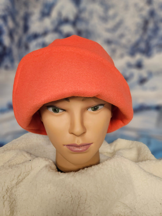 Coral Blizzard Fleece Winter Flapper Hat