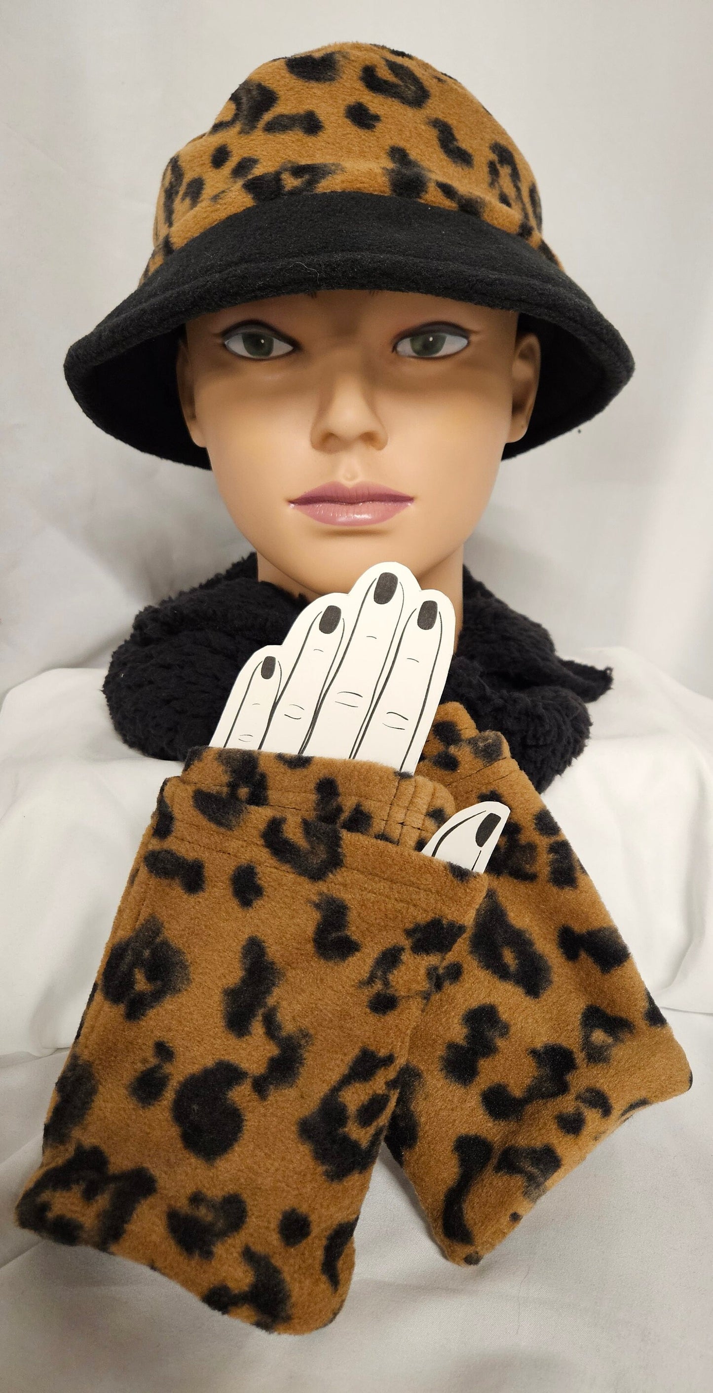 Cheetah Print Spots Anti Pill Fleece Winter Rosie Hat