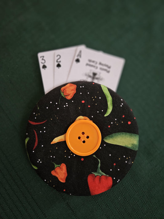 Chili Pepper Card Game Holder, Playing card holder for small hands, cd card holder