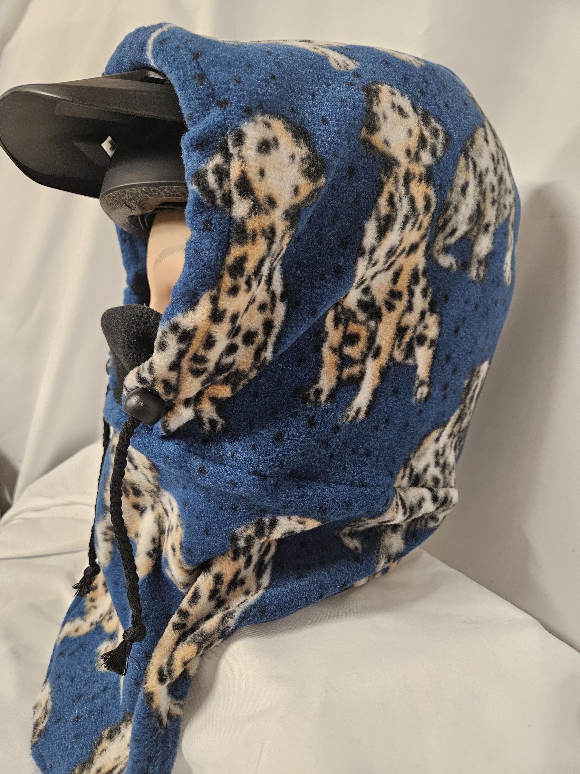 Dalmation Dog Print Anti Pill Large Fleece Ski Helmet Cover