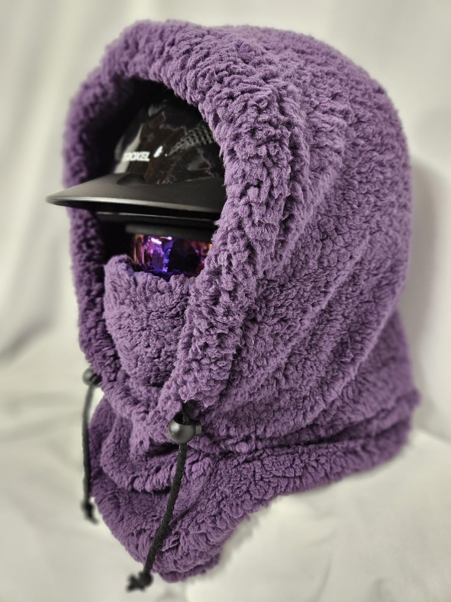 Purple Sherpa Fleece Large Ski Helmet Cover