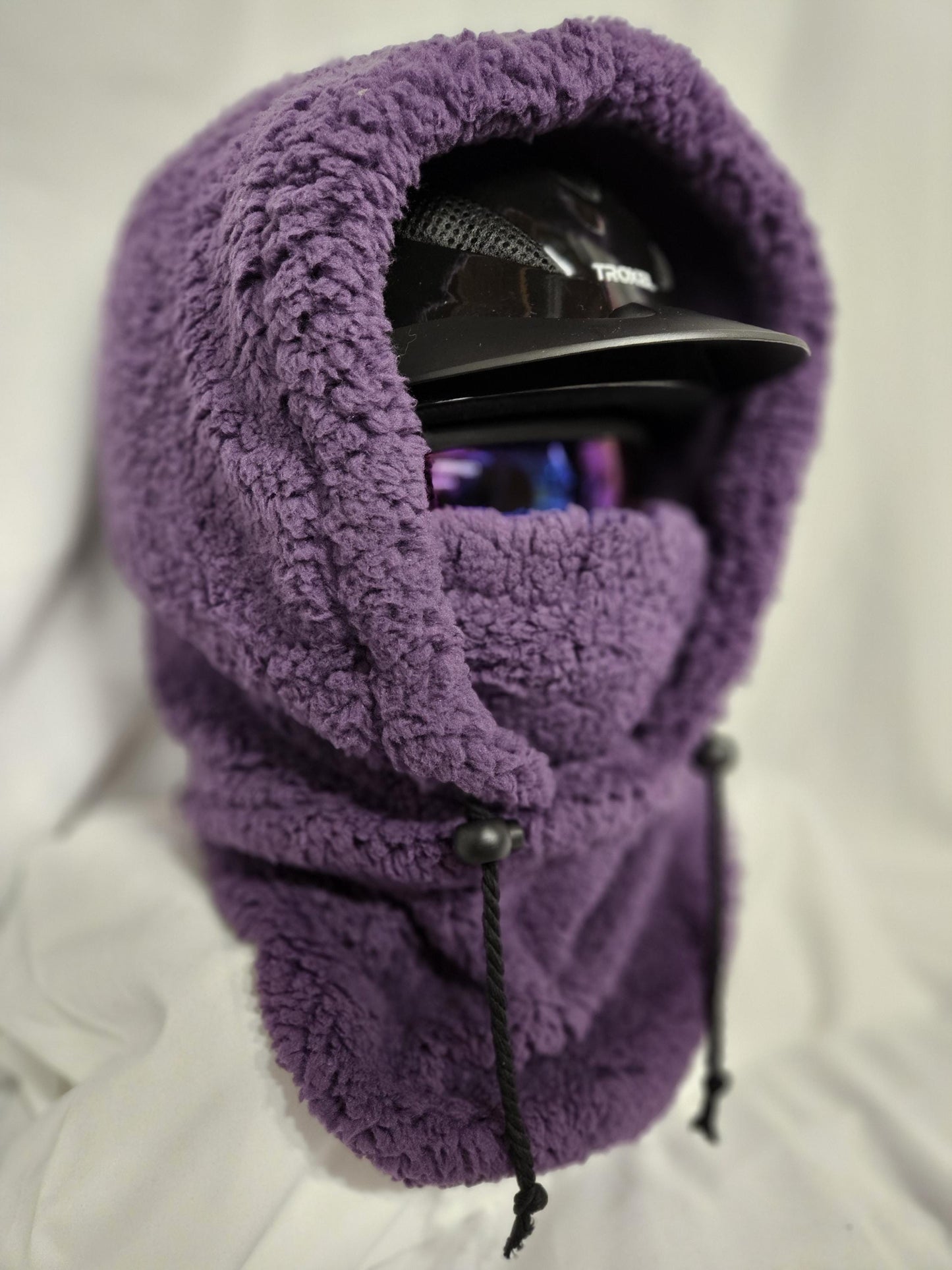 Purple Sherpa Fleece Large Ski Helmet Cover