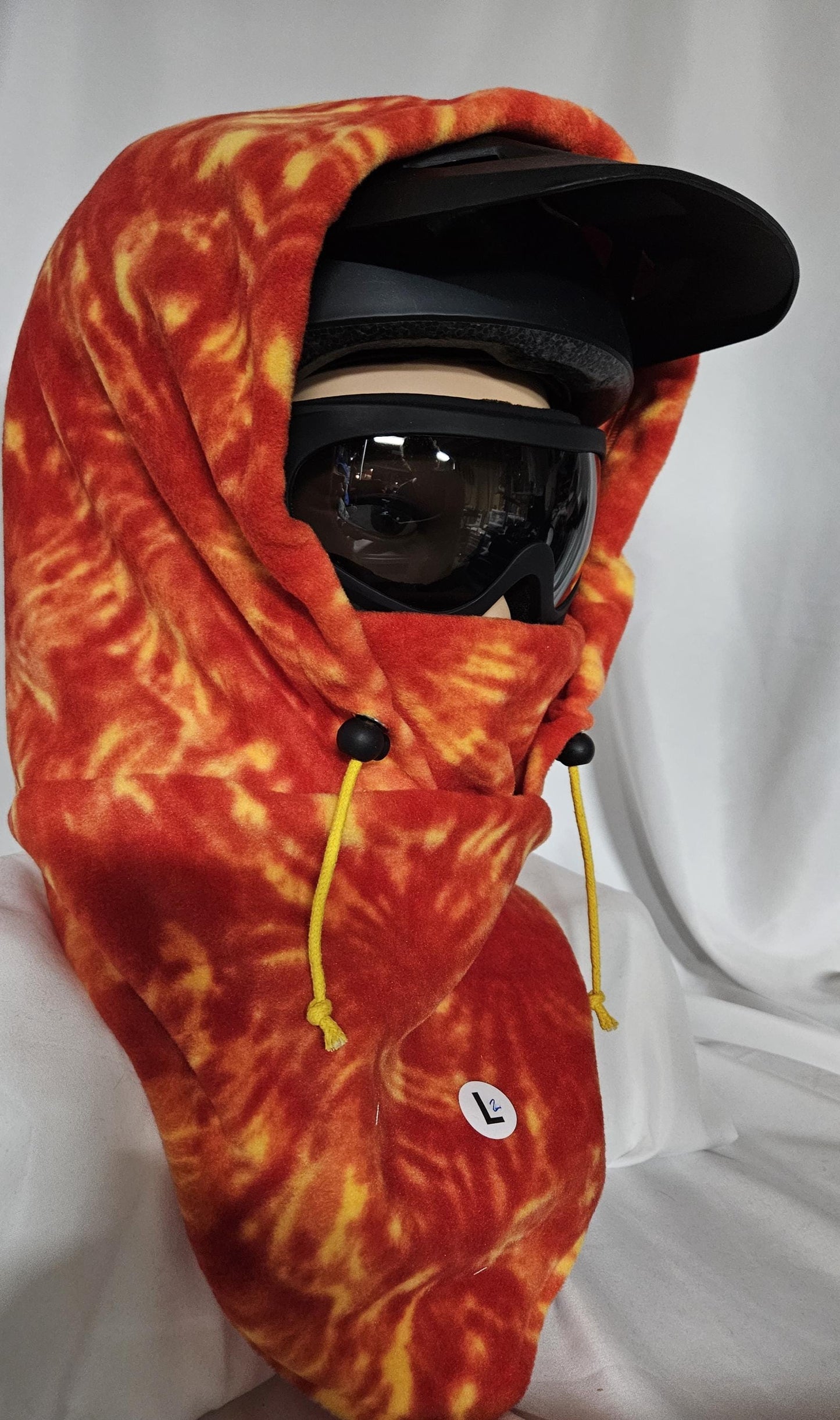 Sunburst Tie Dye Anti Pill Fleece Large Ski Helmet Cover pattern 2