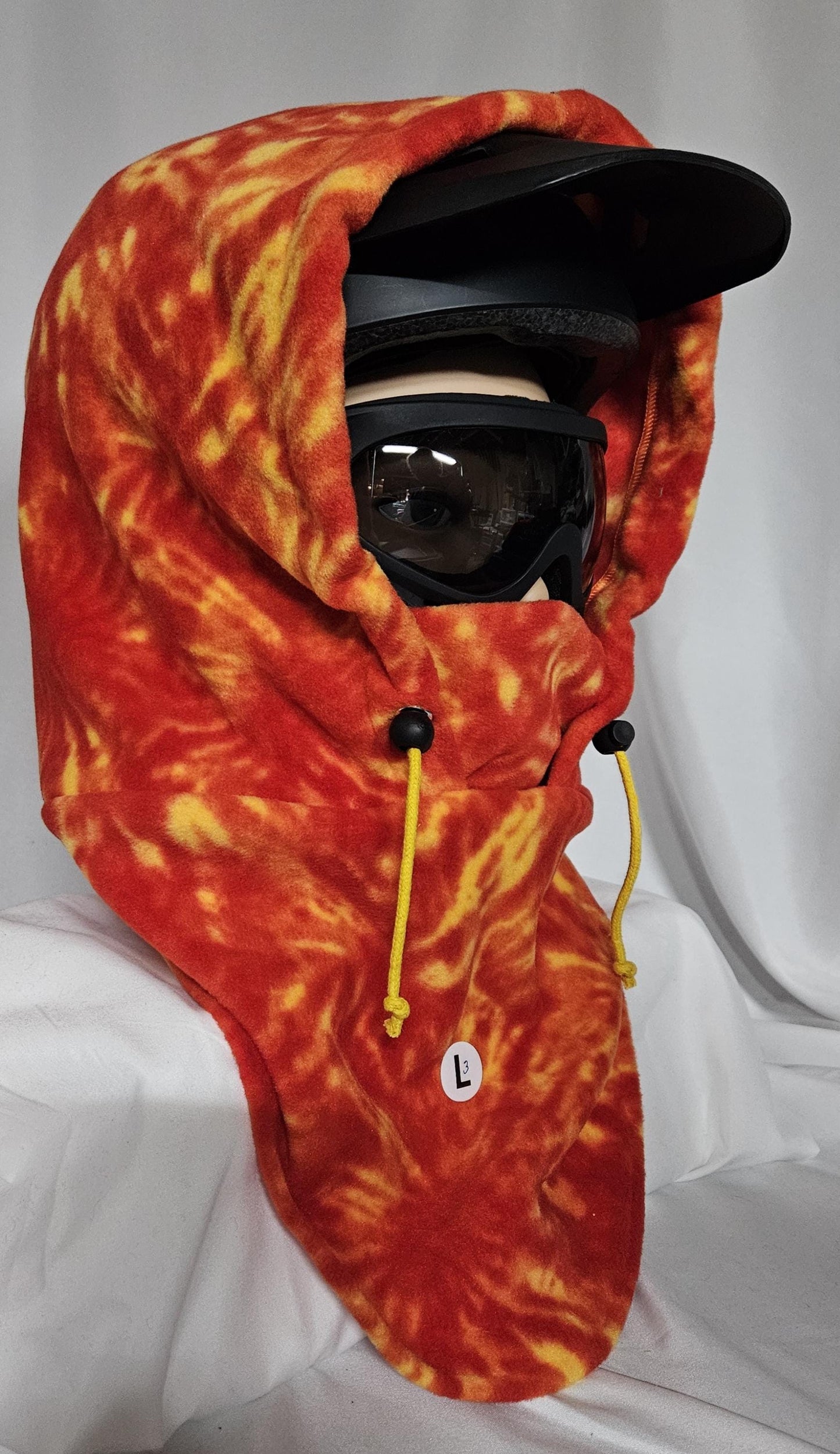 Sunburst Tie Dye Anti Pill Fleece Large Ski Helmet Cover pattern 3