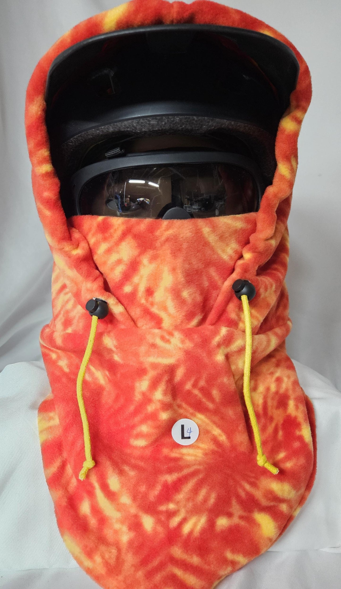 Sunburst Tie Dye Anti Pill Fleece Large Ski Helmet Cover pattern 4