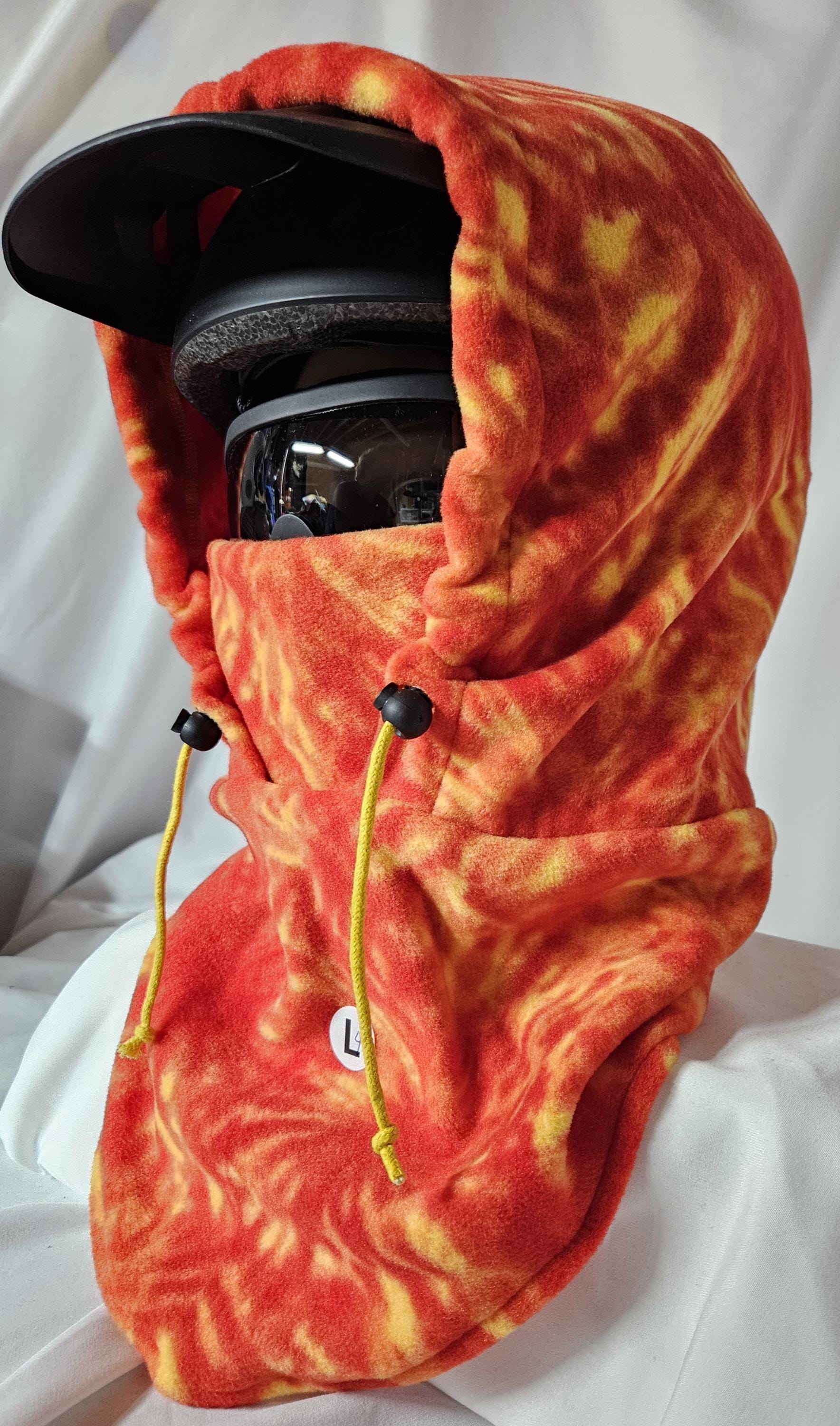Sunburst Tie Dye Anti Pill Fleece Large Ski Helmet Cover pattern 4
