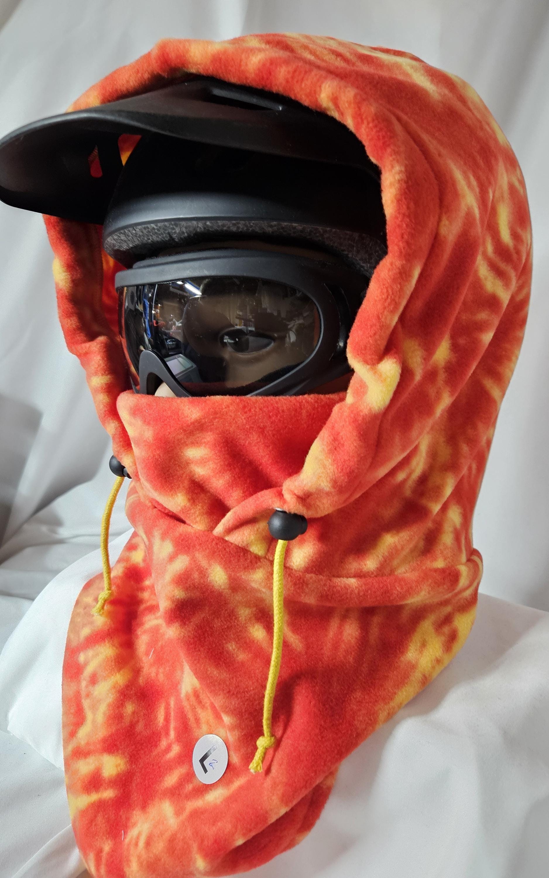 Sunburst Tie Dye Anti Pill Fleece Large Ski Helmet Cover pattern 2