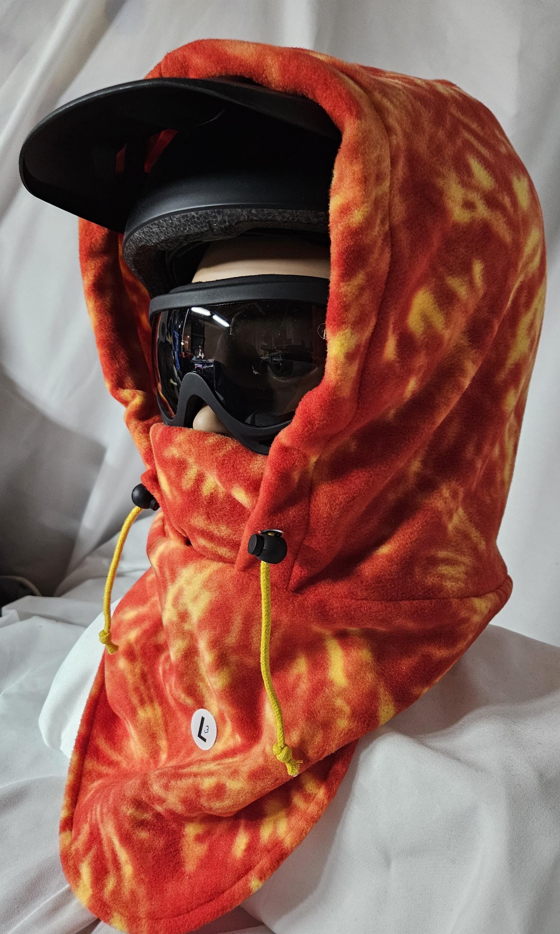Sunburst Tie Dye Anti Pill Fleece Large Ski Helmet Cover pattern 3