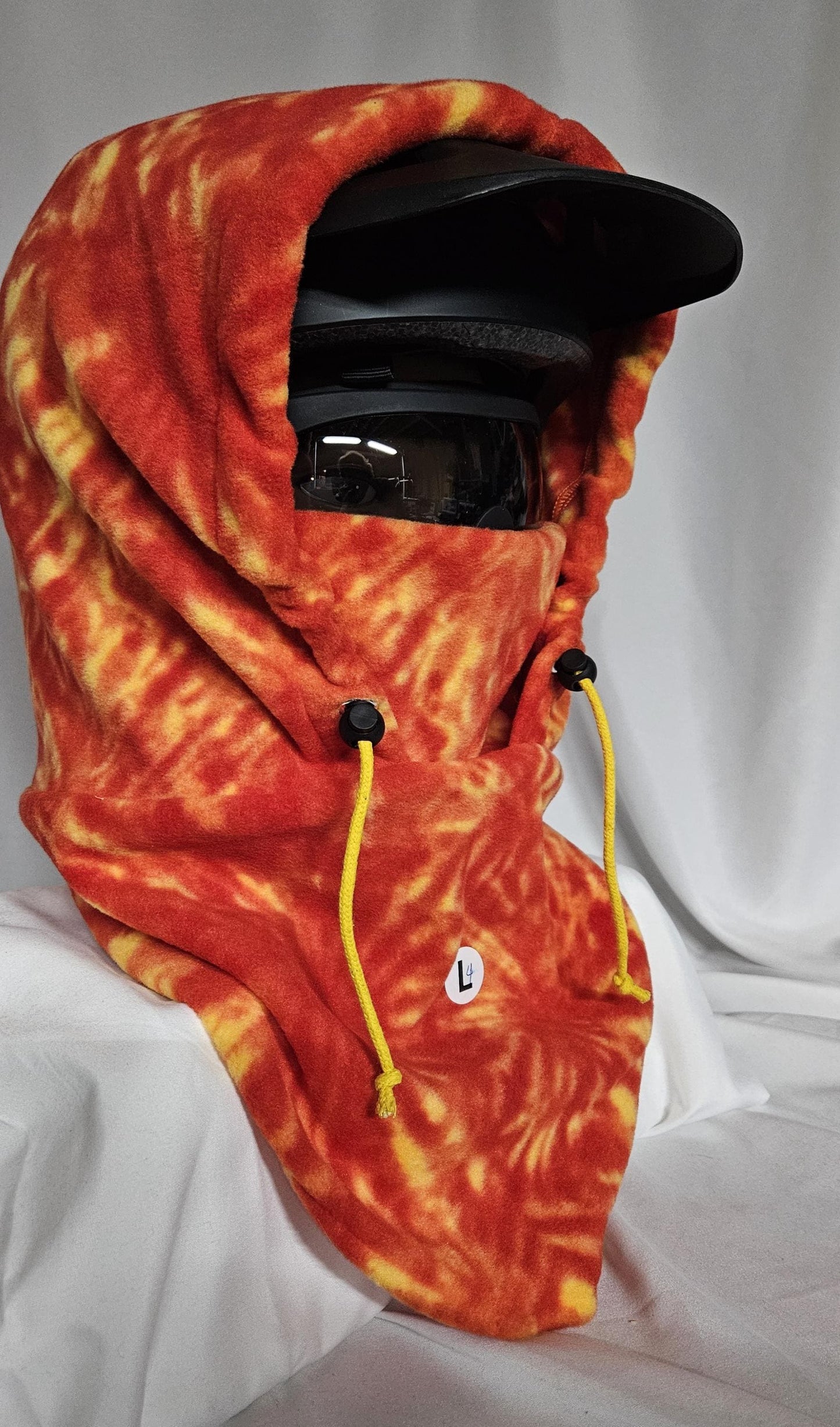 Sunburst Tie Dye Anti Pill Fleece Large Ski Helmet Cover pattern 4
