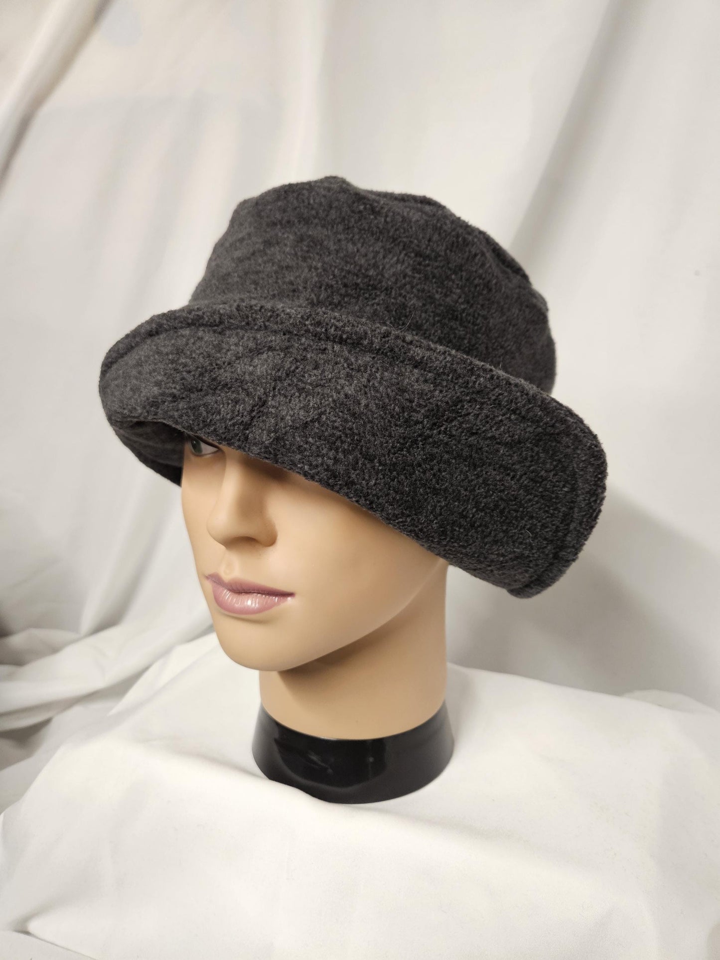 Charcoal Heather Fleece Winter Flapper Hat