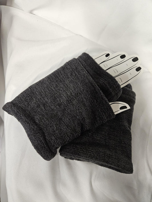 Charcoal Heather Fleece Fingerless Gloves