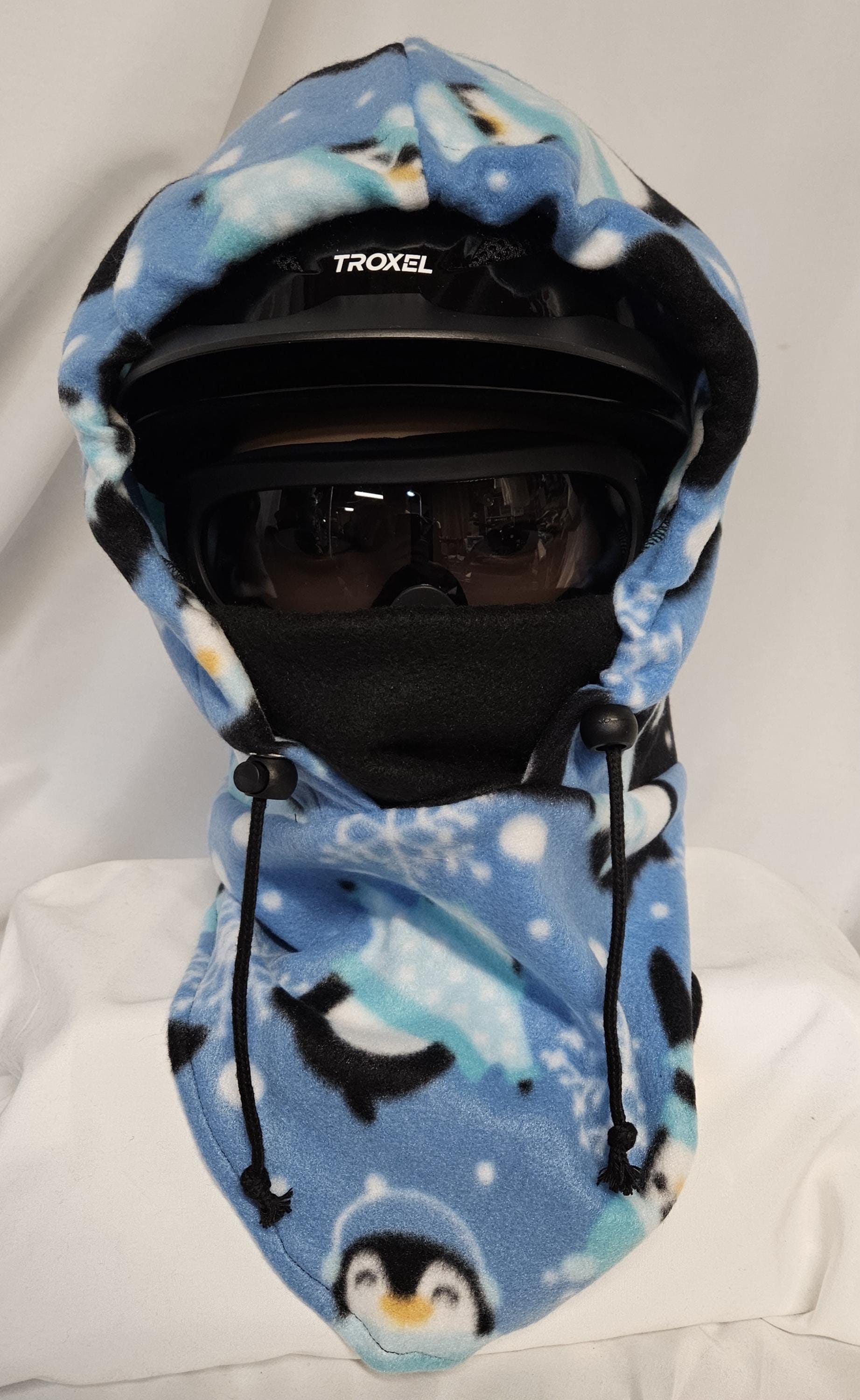 Pinguin Print Large Fleece Ski Helmet Cover